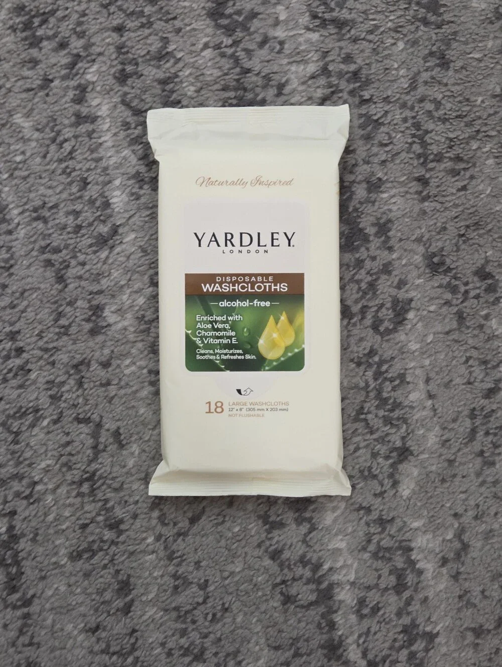 Yardley London Disposable Washcloths Bundle (Set of 2 Packs, 36 Wipes Total) - S